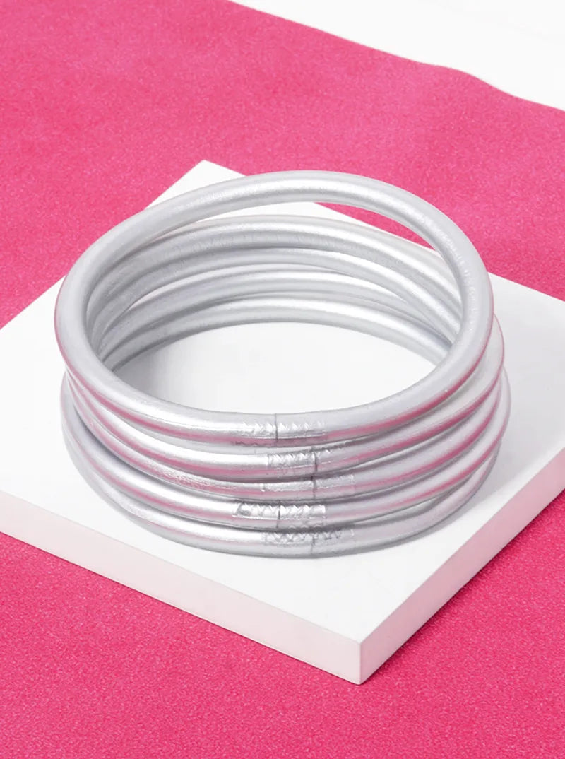 Set Of 9 Jelly Tube Stackable Bangle Bracelet