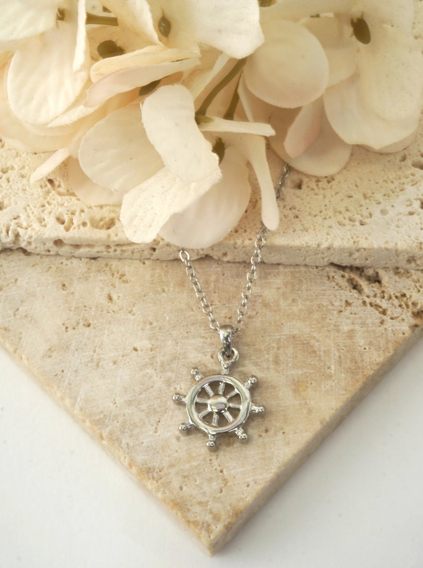 Ship Wheel Pendant Necklace