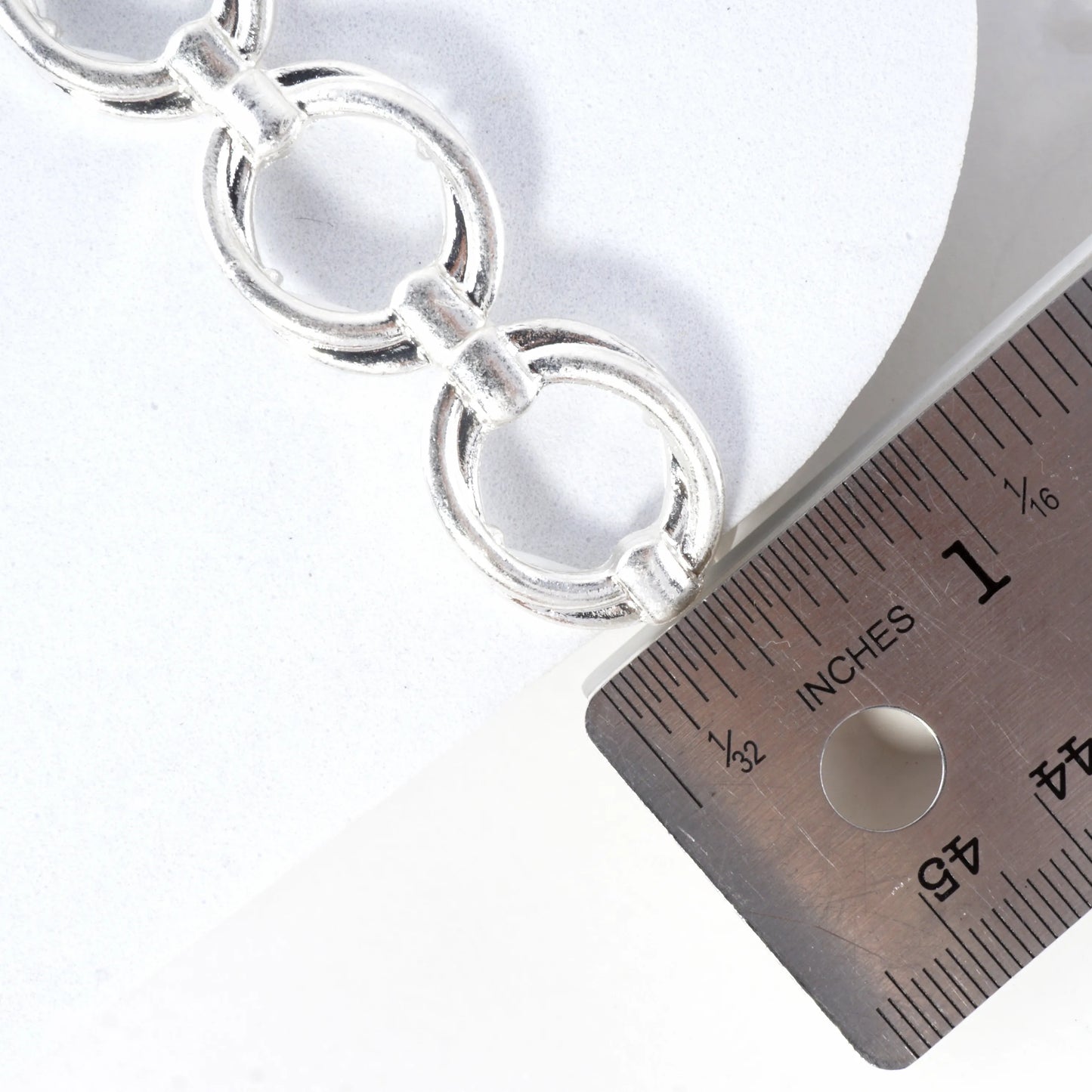 Simulated Knots Oval Alloy Cast Stretch Bracelet