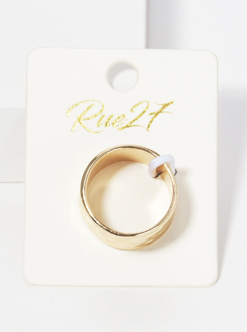 Size 7 Hammered Chunky Bold Ring