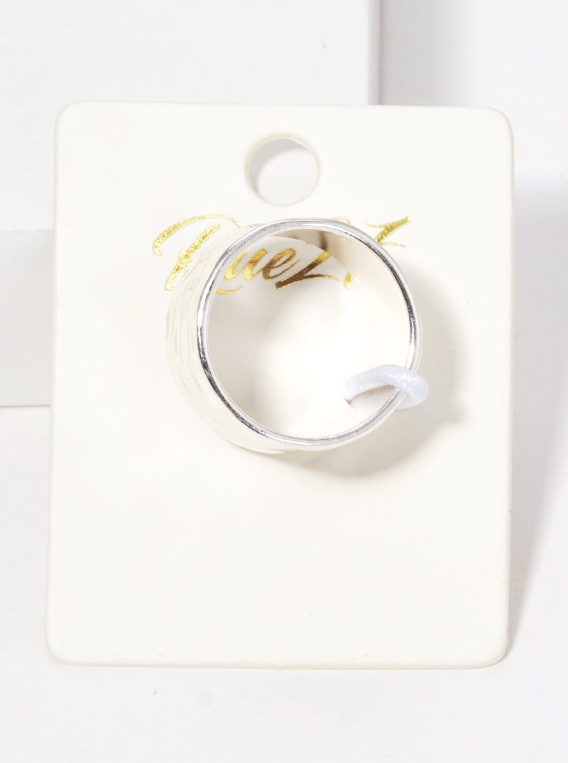 Size 7 Hammered Chunky Bold Ring