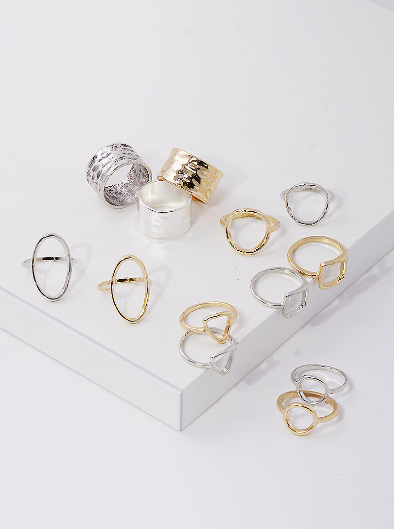 Size 7 Hammered Cut Out Triangle Brass Ring