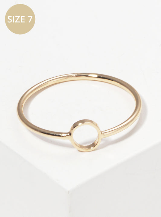 Size 7 Wire Cut Out Round Brass Ring