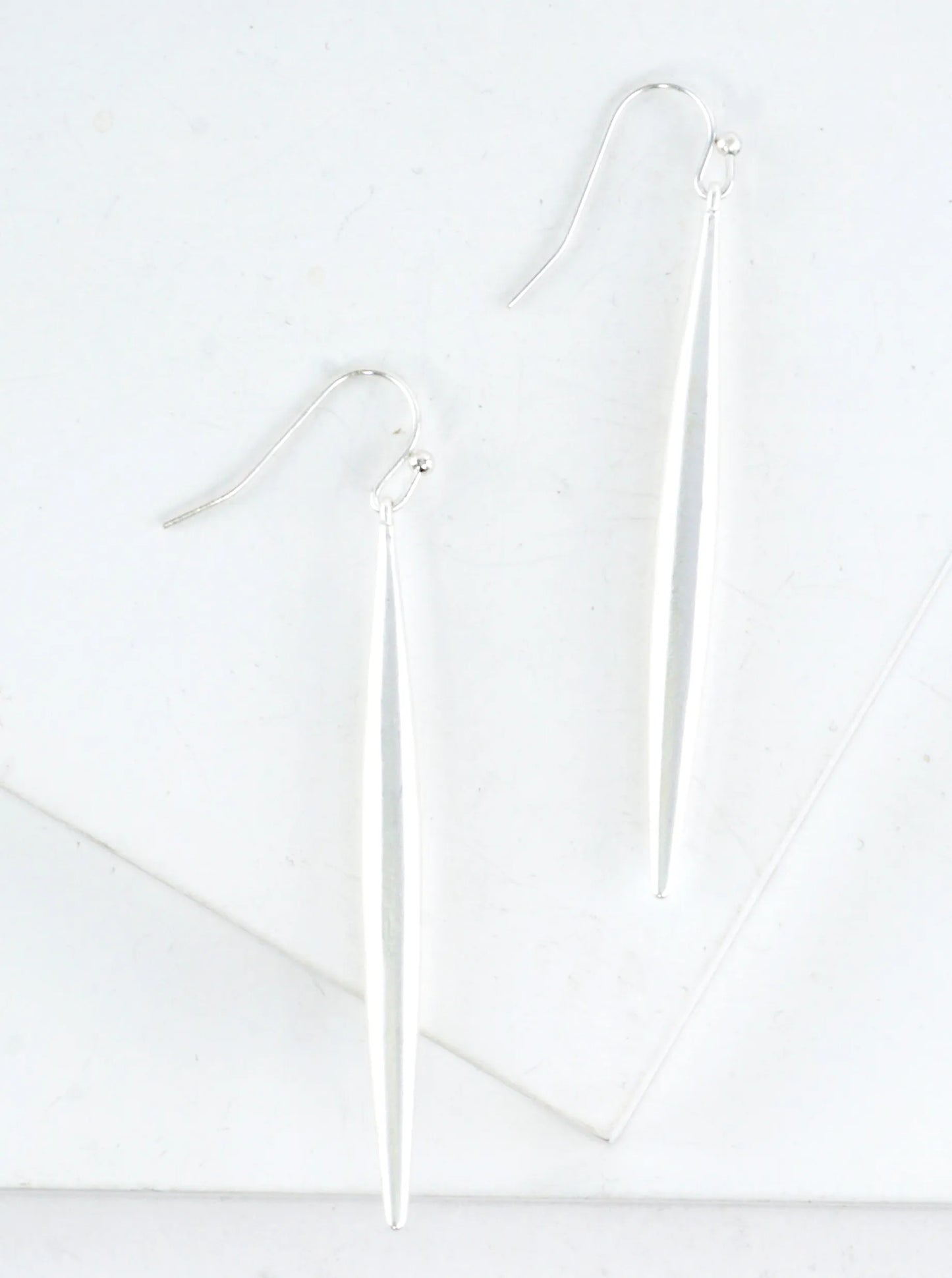Sleek Sculptural Drop Earrings