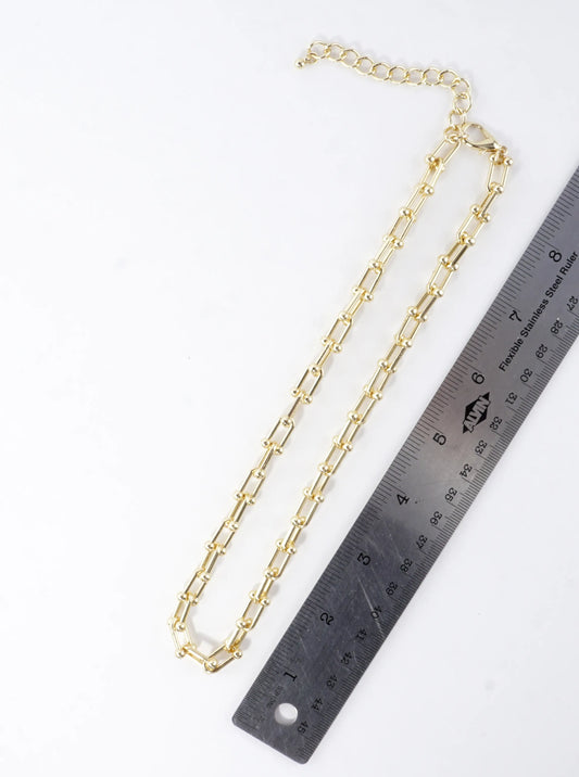 Small Alloy Horseshoe Chain Necklace