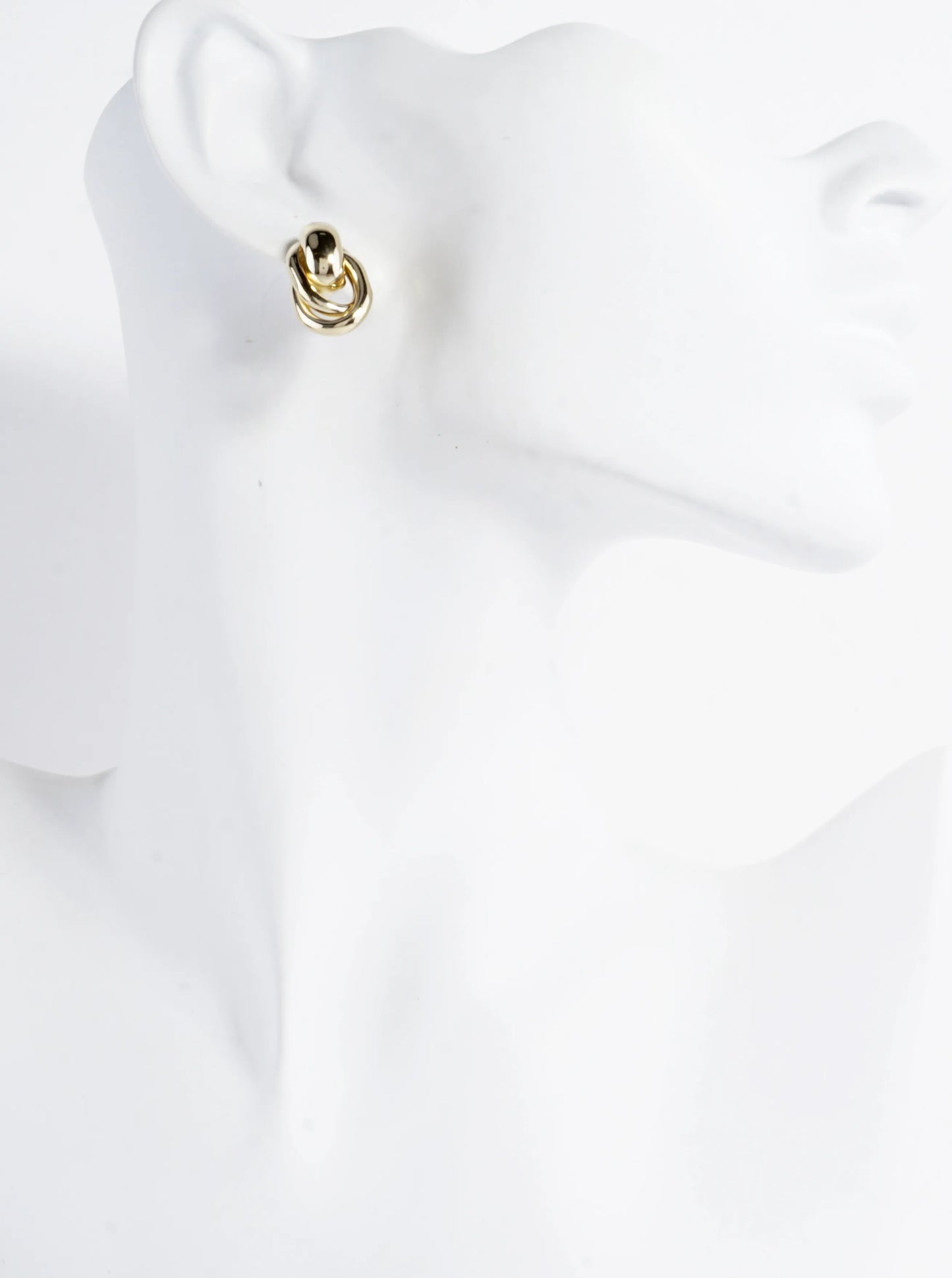 Small Brass Rings Doorknocker Earrings