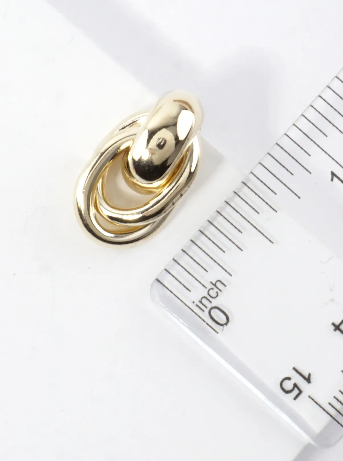 Small Brass Rings Doorknocker Earrings
