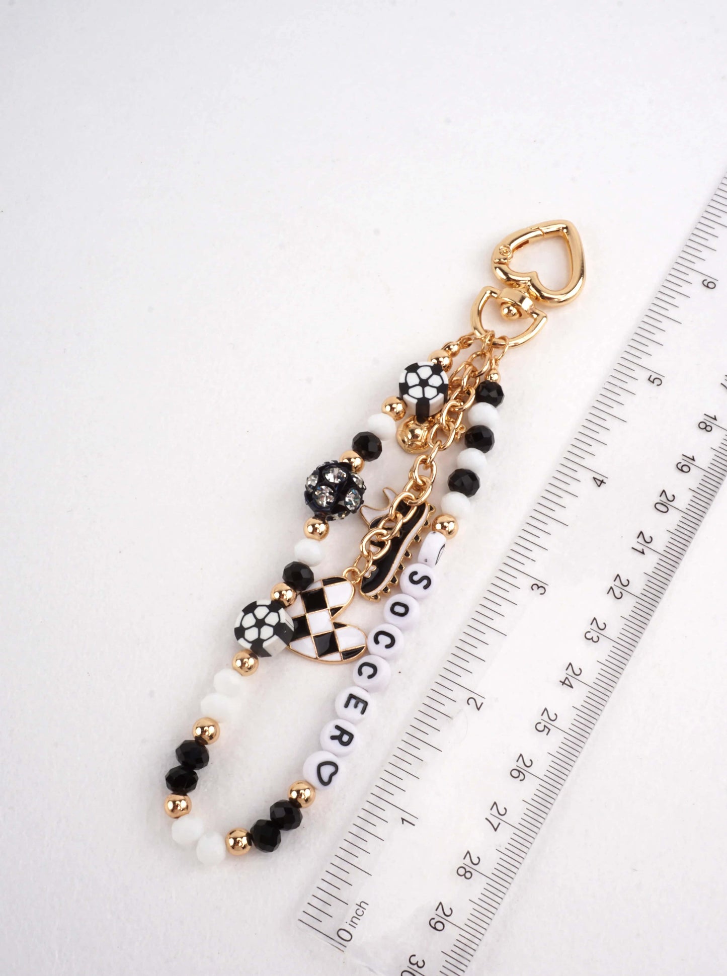 Soccer Lover Beaded Bag Charm