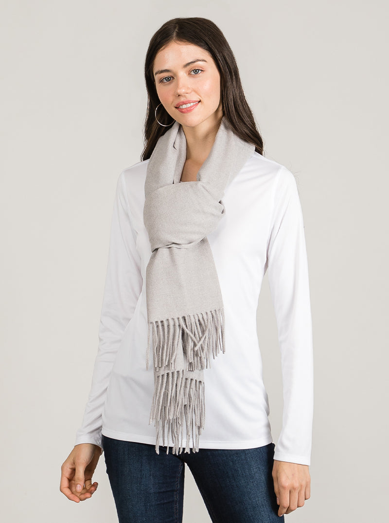 Soft 2 Touch Shawl Oblong Fringe Acrylic Scarf