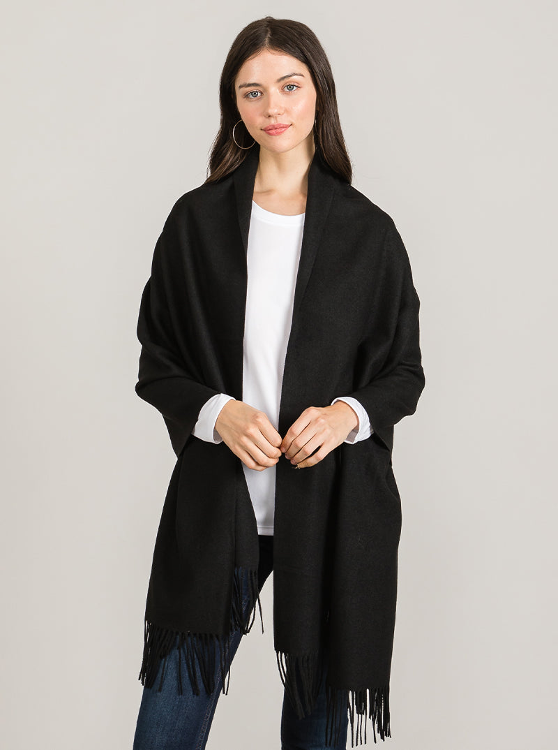 Soft 2 Touch Shawl Oblong Fringe Acrylic Scarf