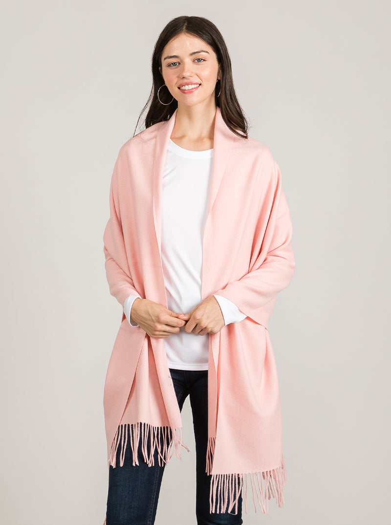 Soft 2 Touch Shawl Oblong Fringe Acrylic Scarf