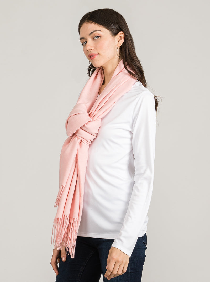 Soft 2 Touch Shawl Oblong Fringe Acrylic Scarf