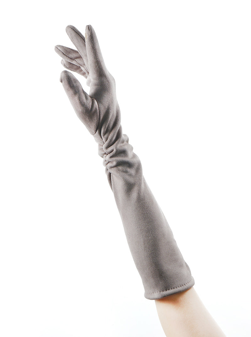 Soft Suede Long Touchscreen Gloves