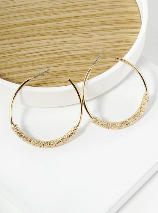 Sparkling Bottoms 35mm Hoop Earrings