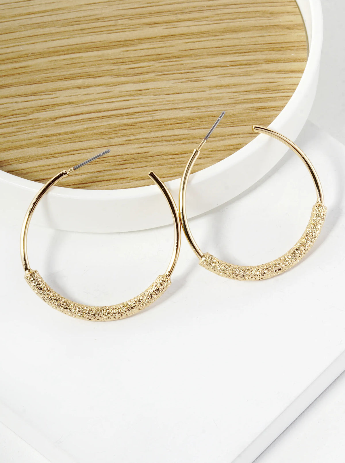 Sparkling Bottoms 35mm Hoop Earrings