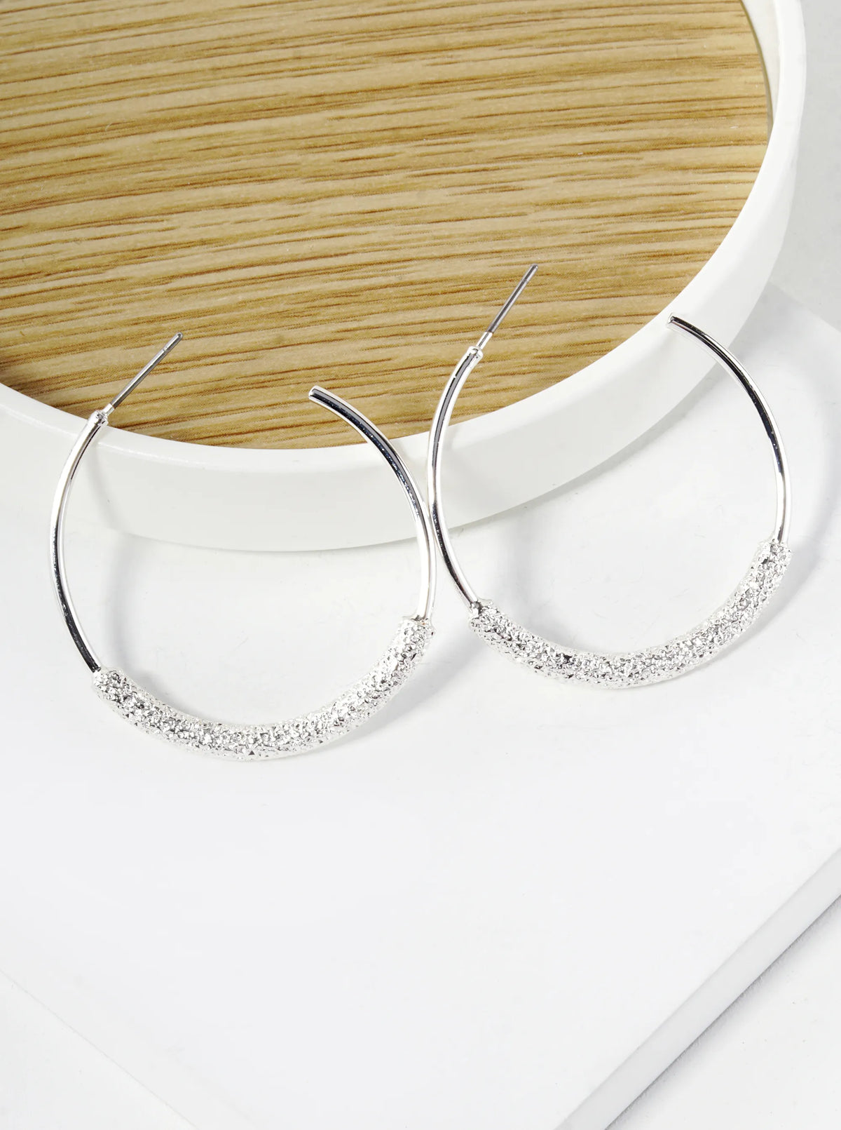Sparkling Bottoms 35mm Hoop Earrings