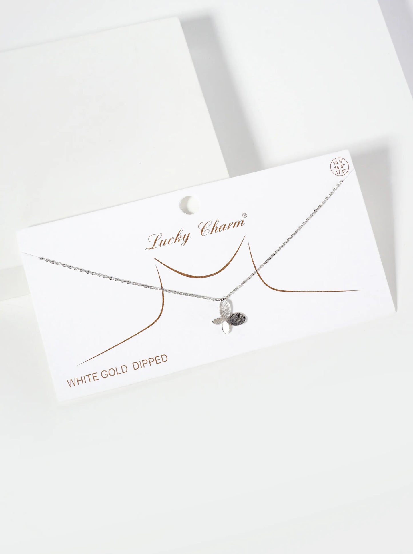 Spiritual-Theme 18K-Gold-Dipped Brushed-Texture Butterfly Pendant Necklace