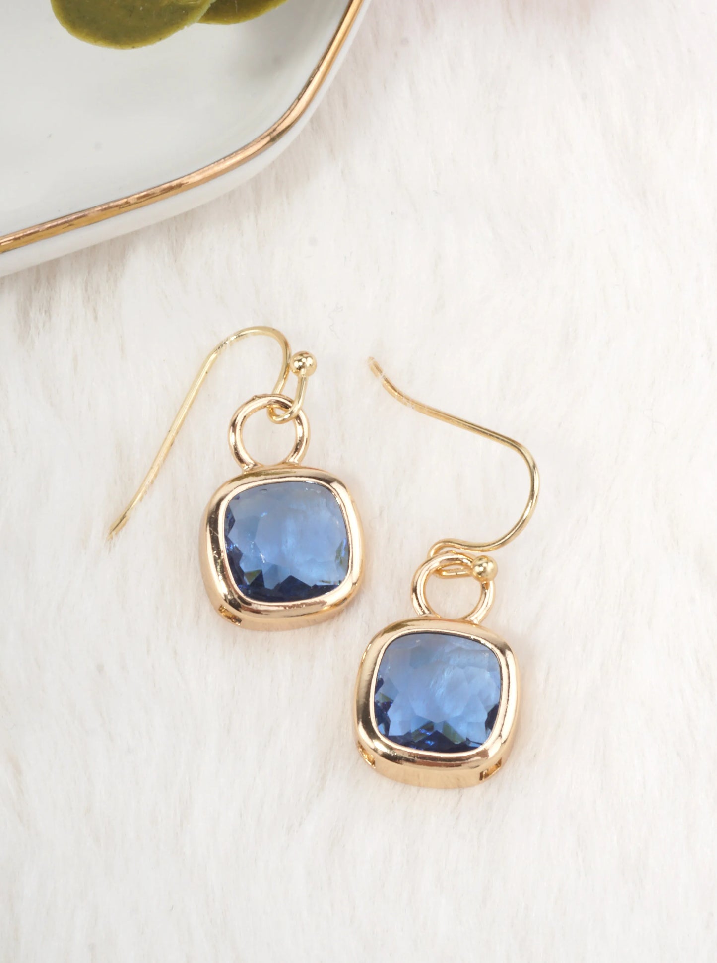 Square Crystal Dangle Earrings