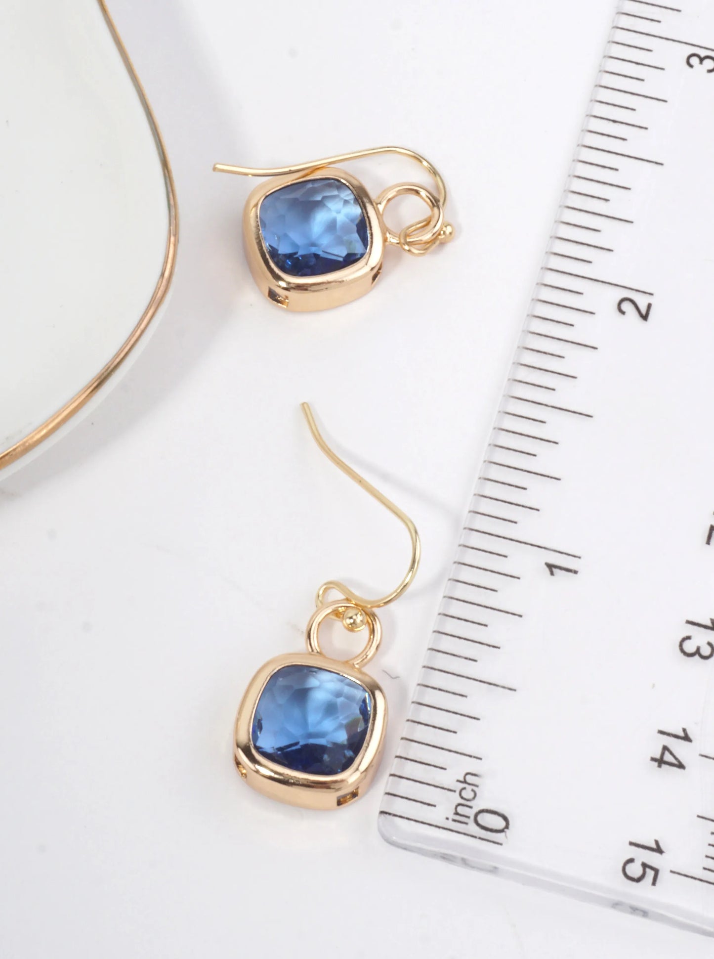 Square Crystal Dangle Earrings