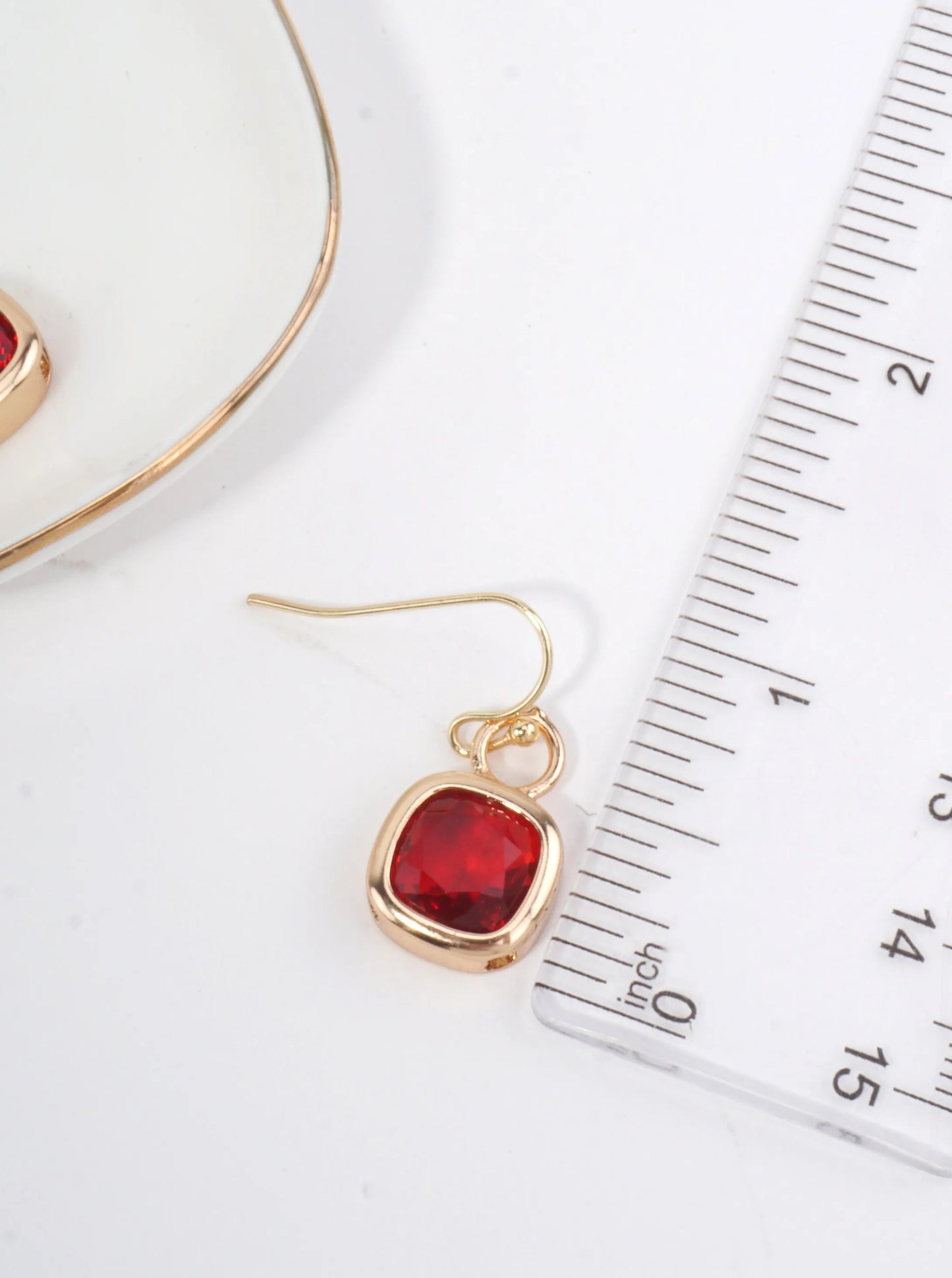 Square Crystal Dangle Earrings