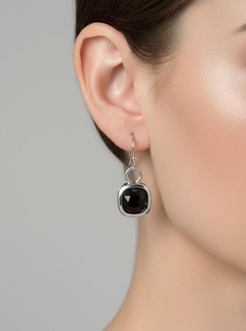 Square Crystal Dangle Earrings