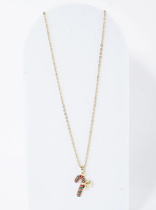 Stainless Steel Christmas Candy Pendant Necklace