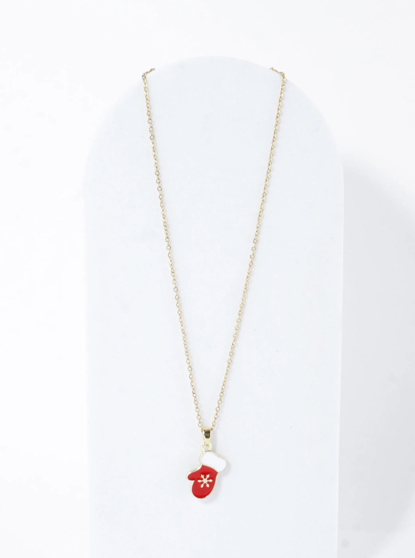 Stainless Steel Christmas Glove Pendant Necklace