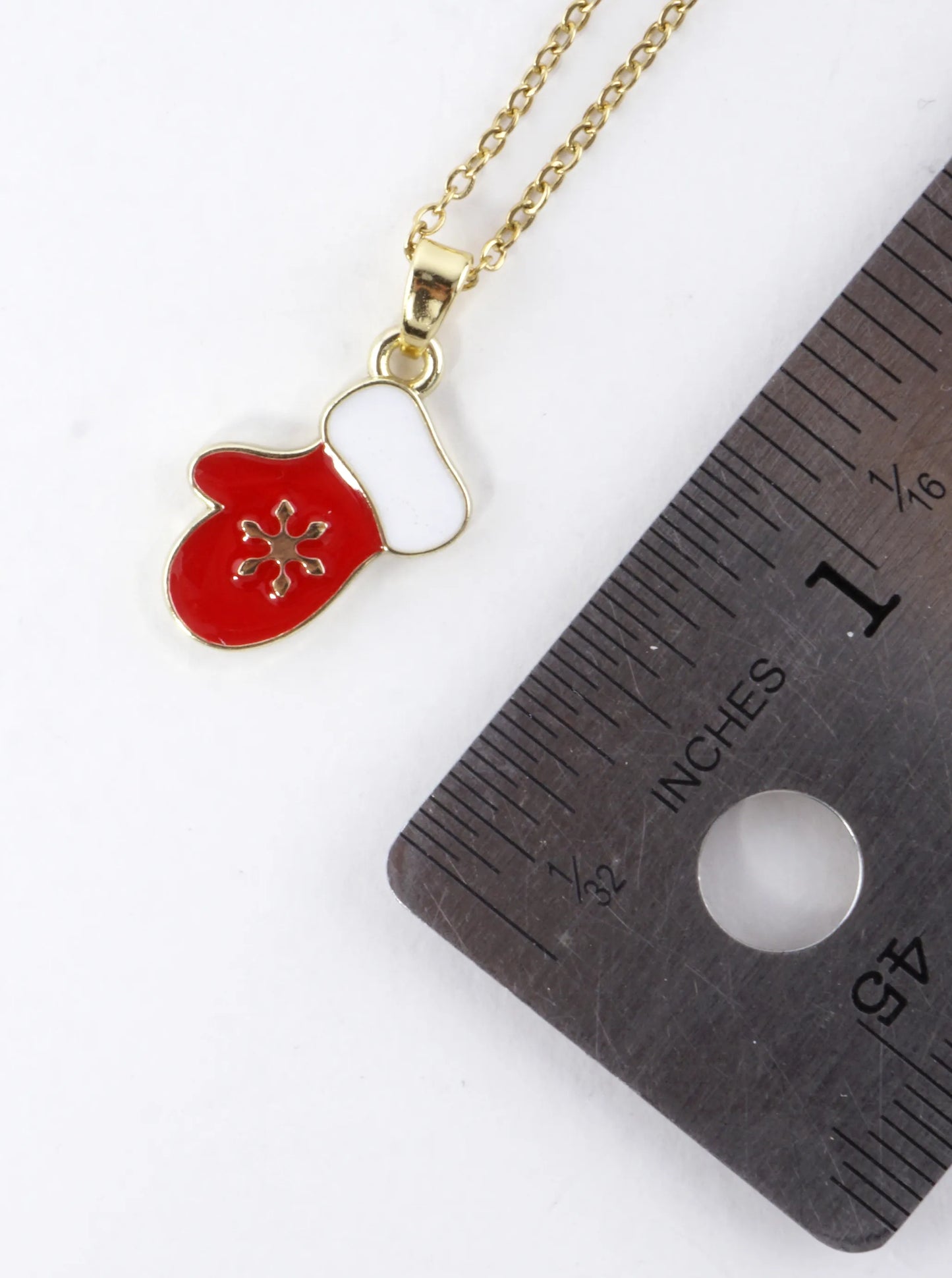 Stainless Steel Christmas Glove Pendant Necklace