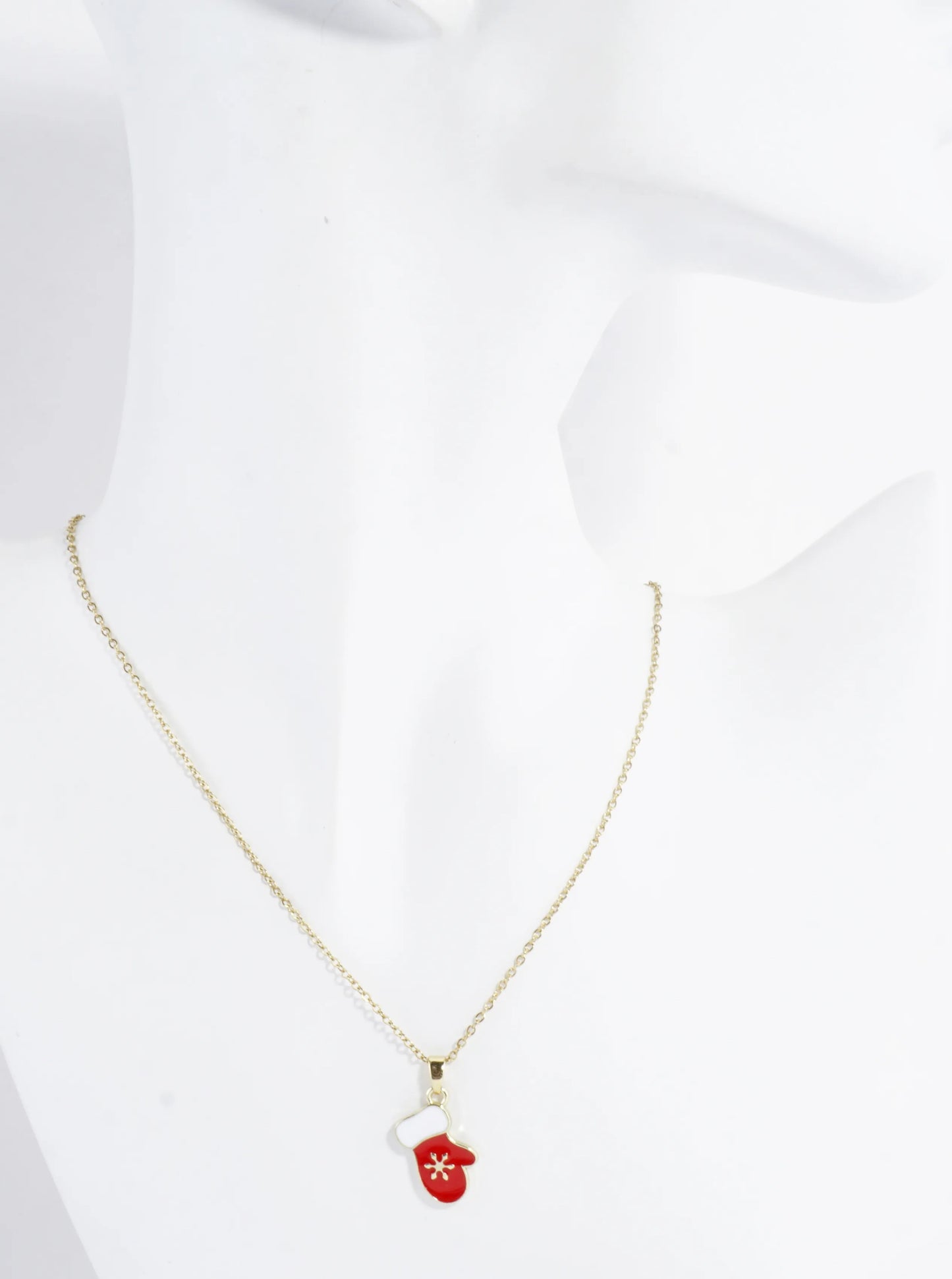 Stainless Steel Christmas Glove Pendant Necklace