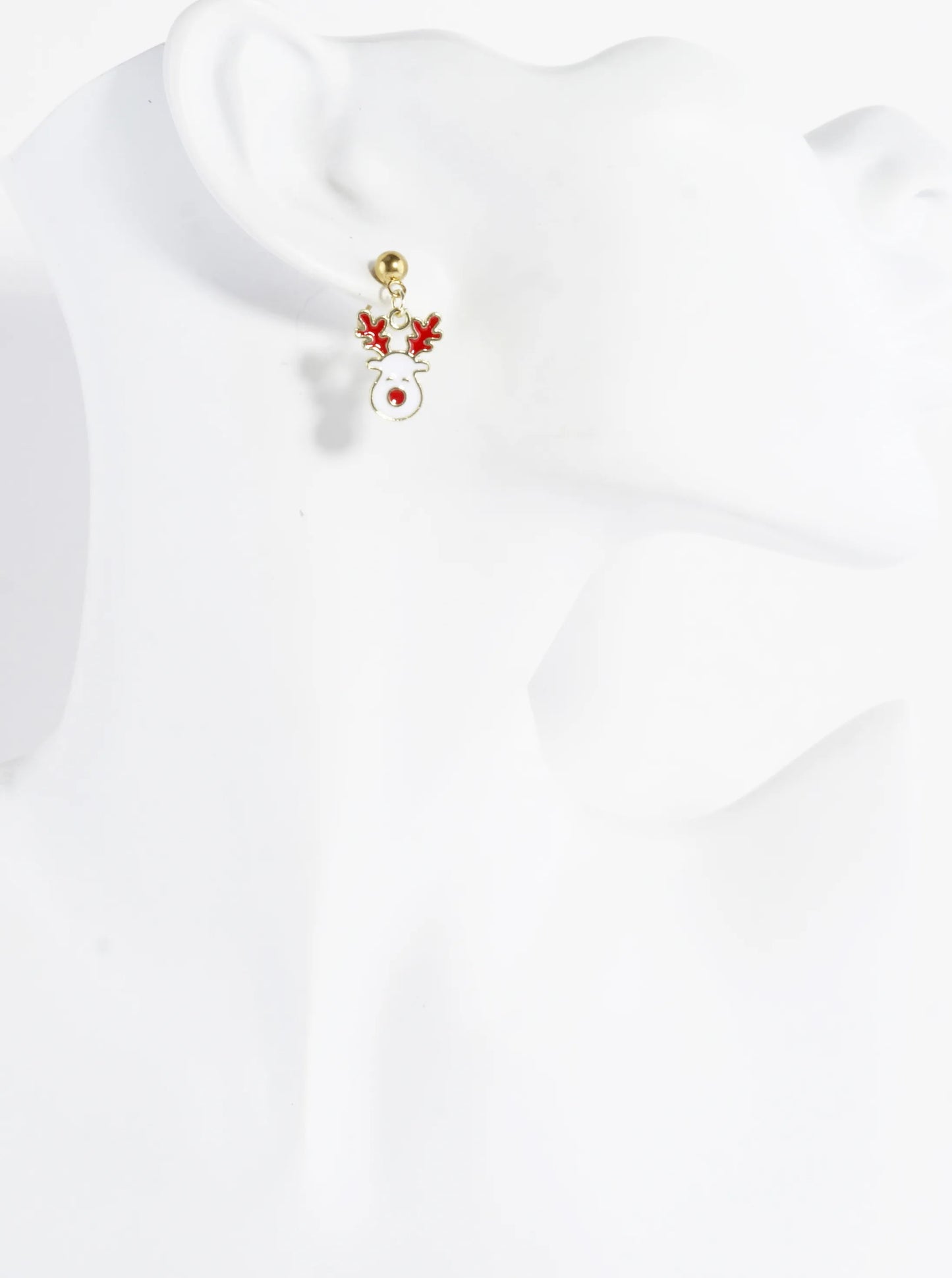 Stainless Steel Christmas Rudolph Earrings