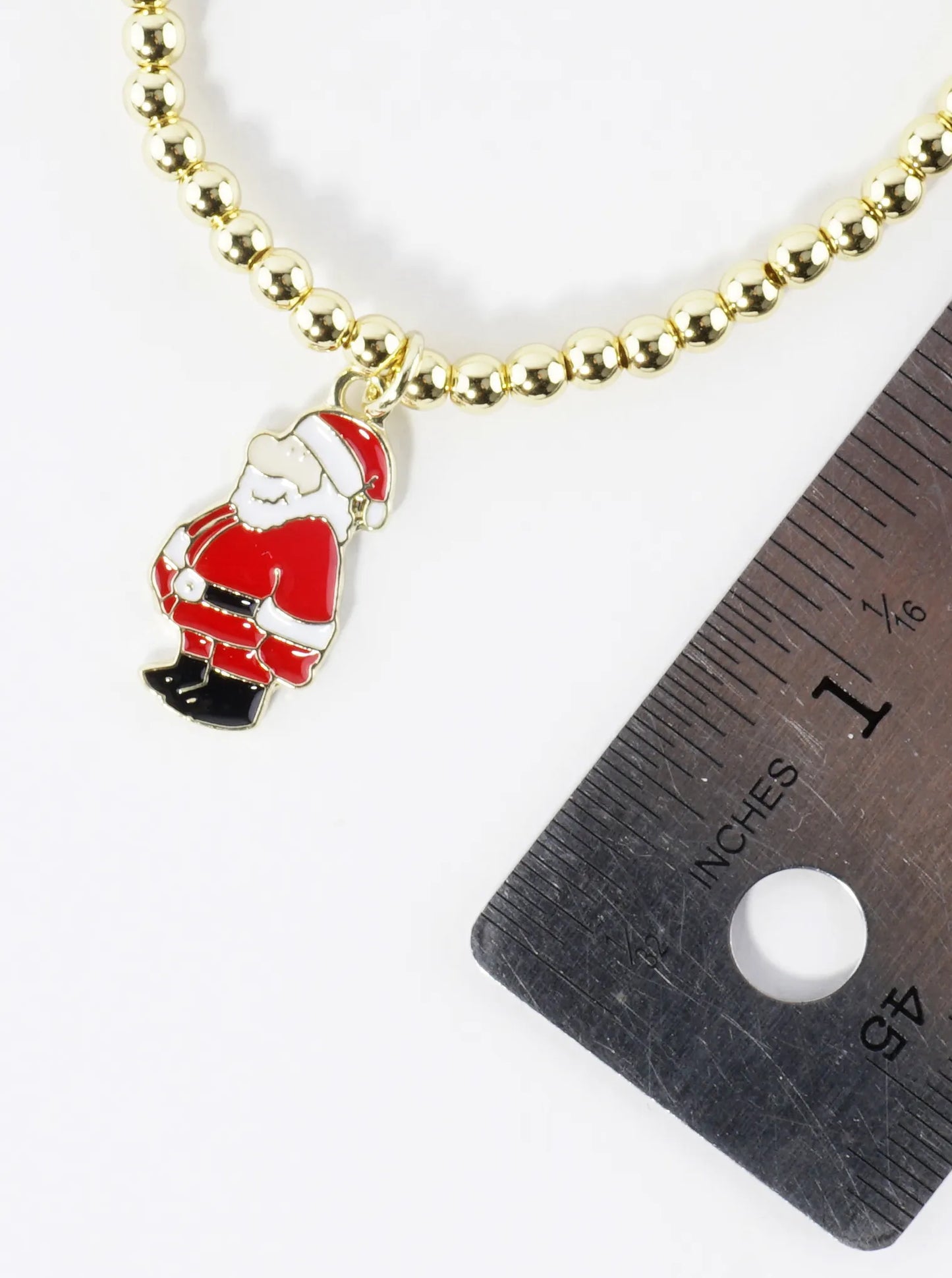 Stainless Steel Christmas Santa Charm Bracelet