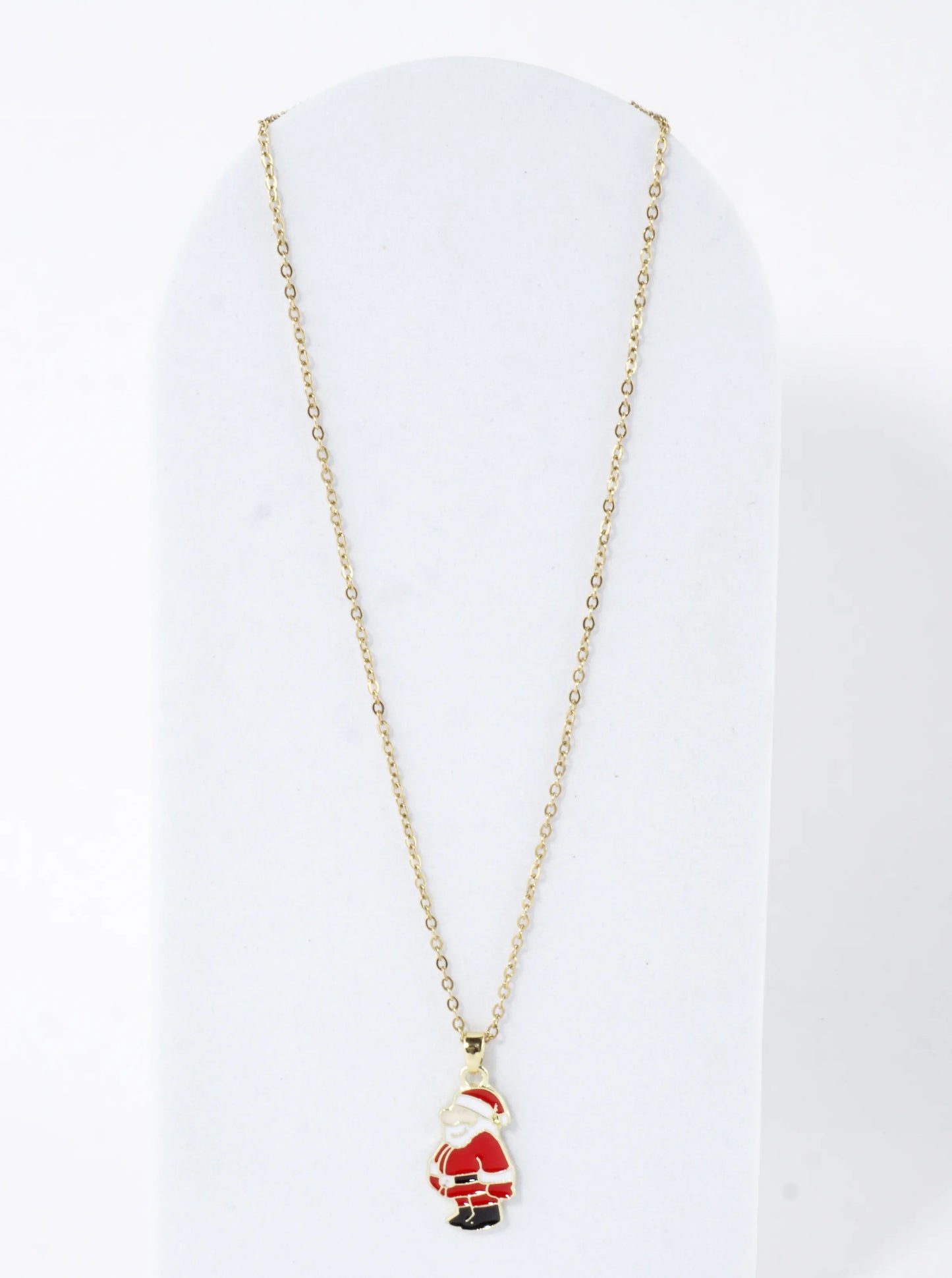 Stainless Steel Christmas Santa Pendant Necklace