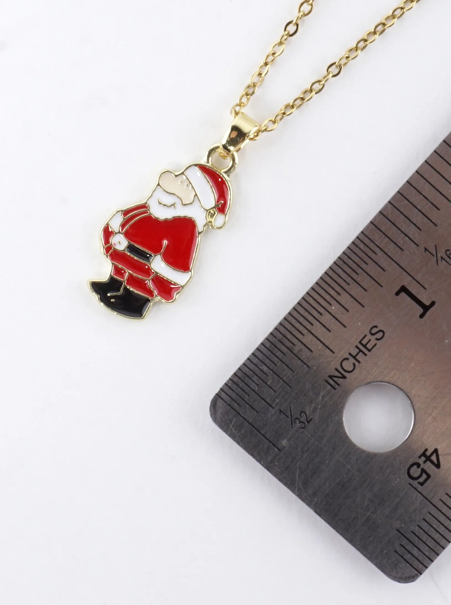 Stainless Steel Christmas Santa Pendant Necklace