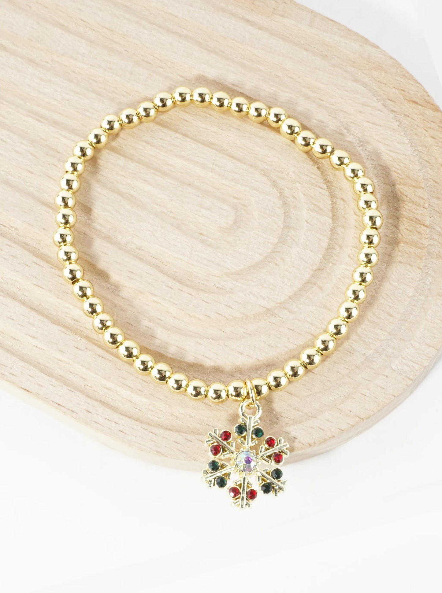 Stainless Steel Christmas Snowflake Charm Bracelet