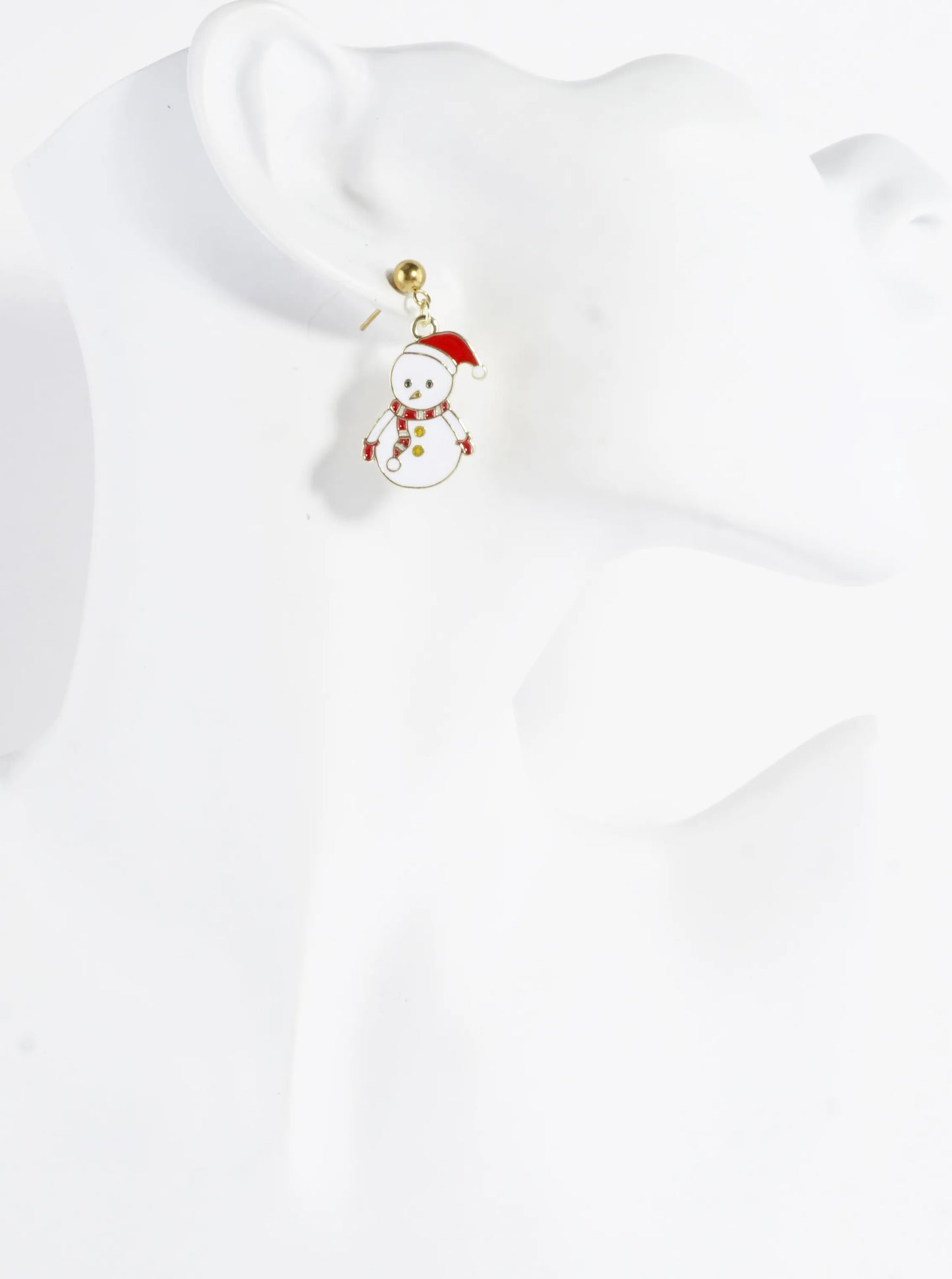 Stainless Steel Christmas Snowman Earrings