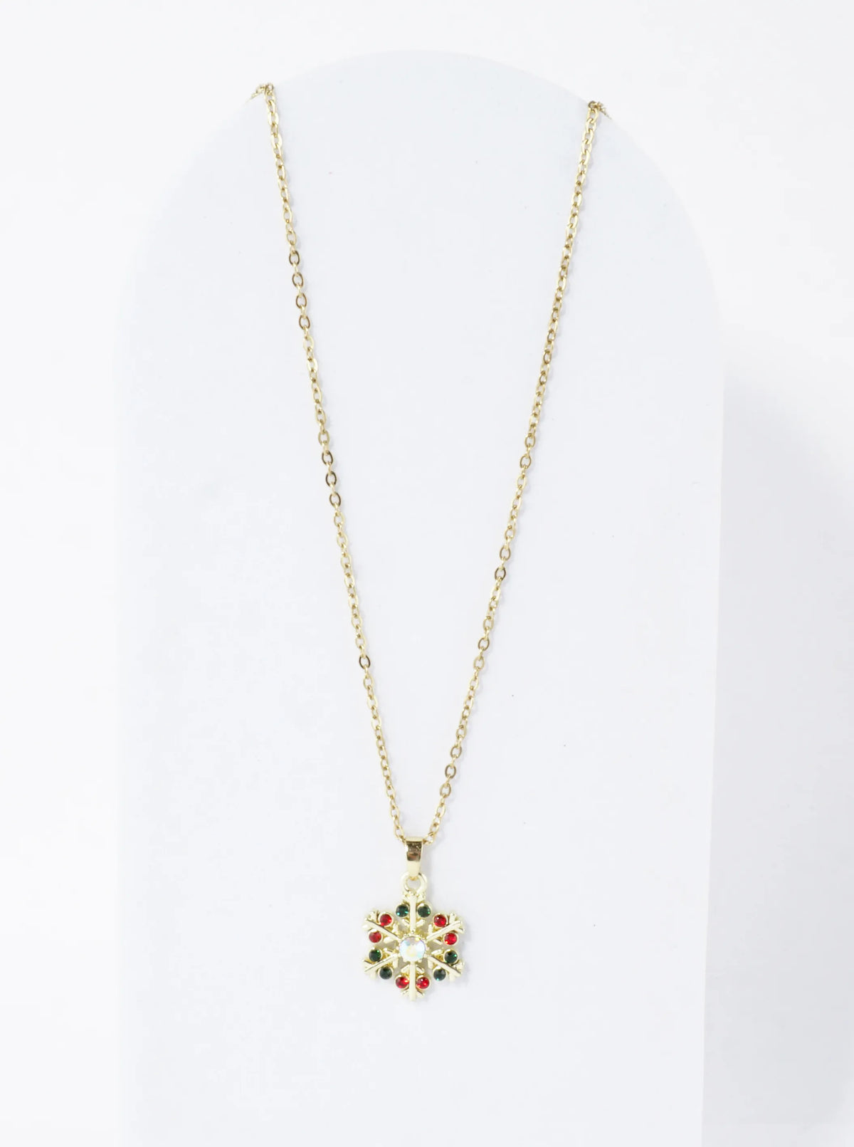 Stainless Steel Christmas Wreath Pendant Necklace