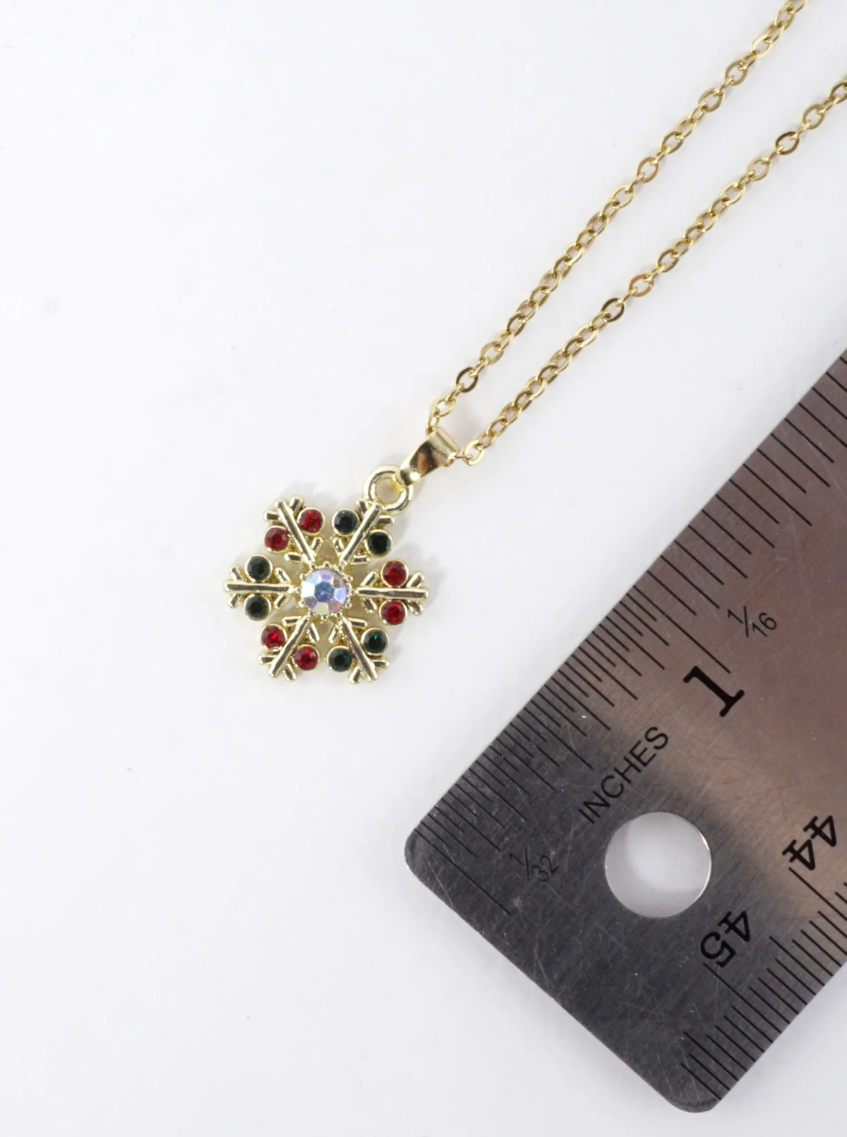 Stainless Steel Christmas Wreath Pendant Necklace