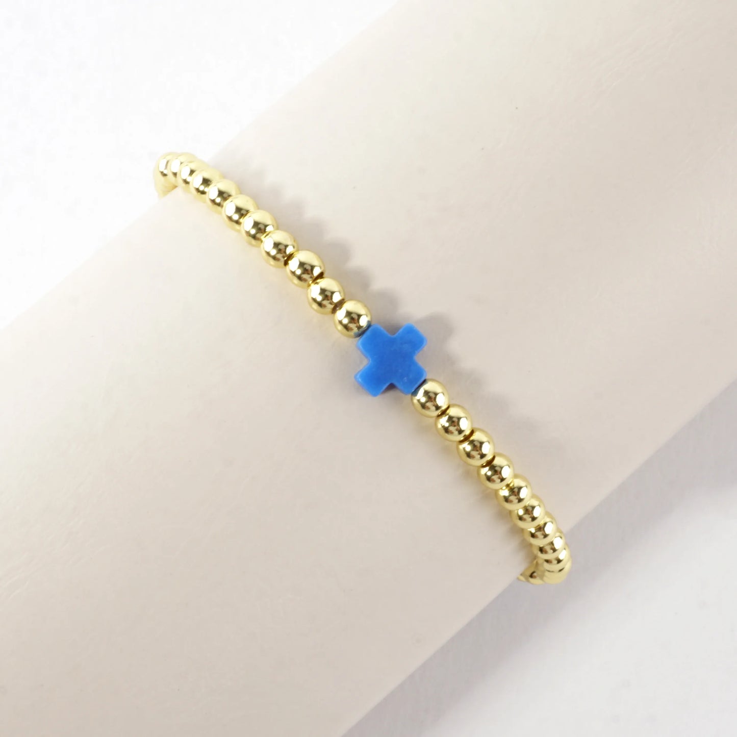 Stainless Steel Genuine Stone Stretch Bracelet