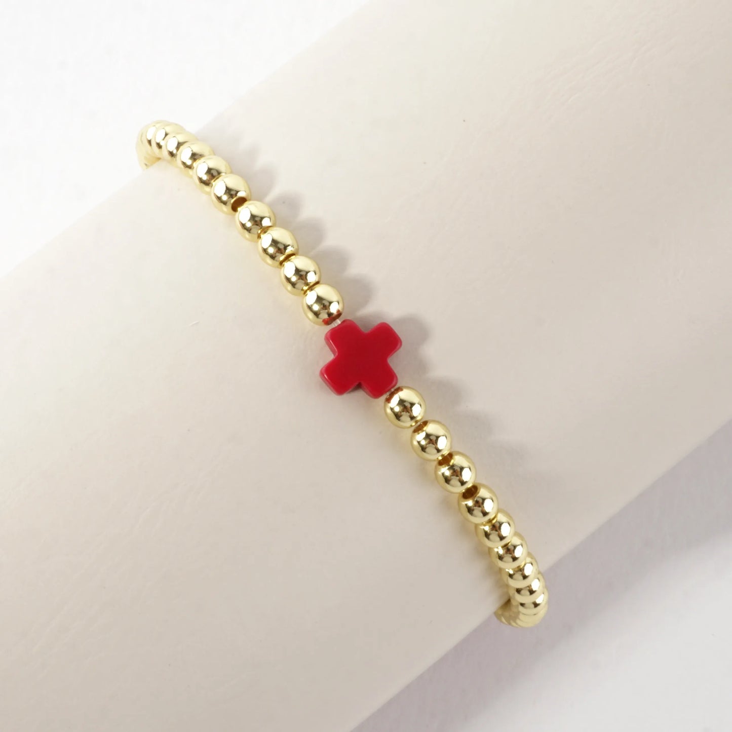 Stainless Steel Genuine Stone Stretch Bracelet