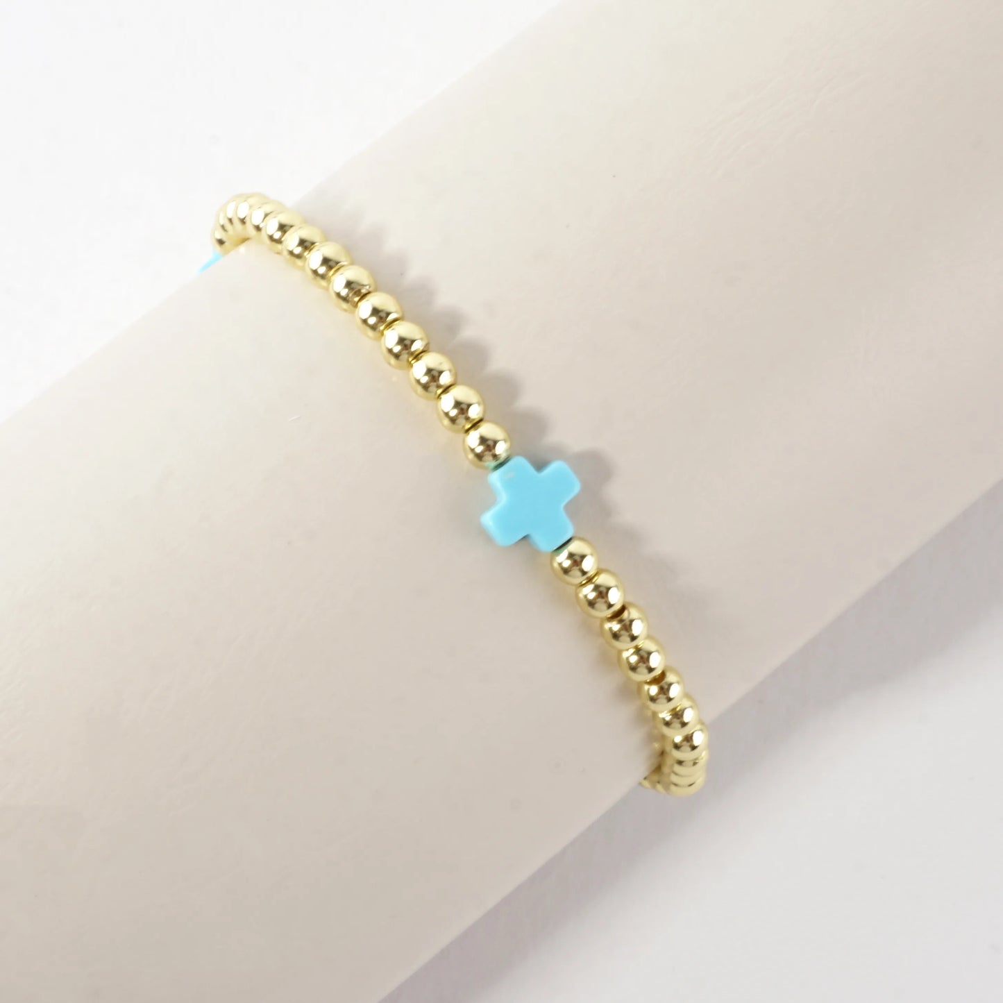 Stainless Steel Genuine Stone Stretch Bracelet
