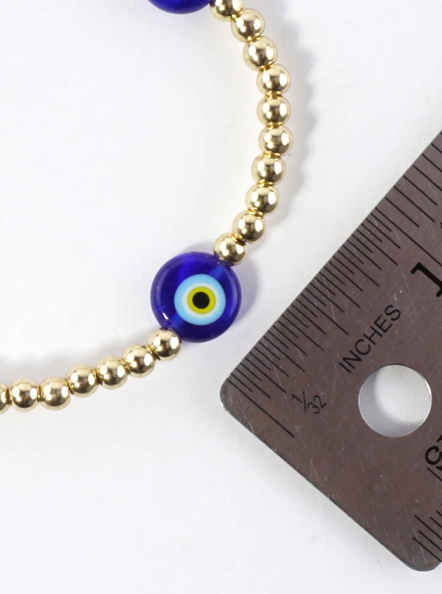 Stainless Steel Glass Evil Stretch Bracelet