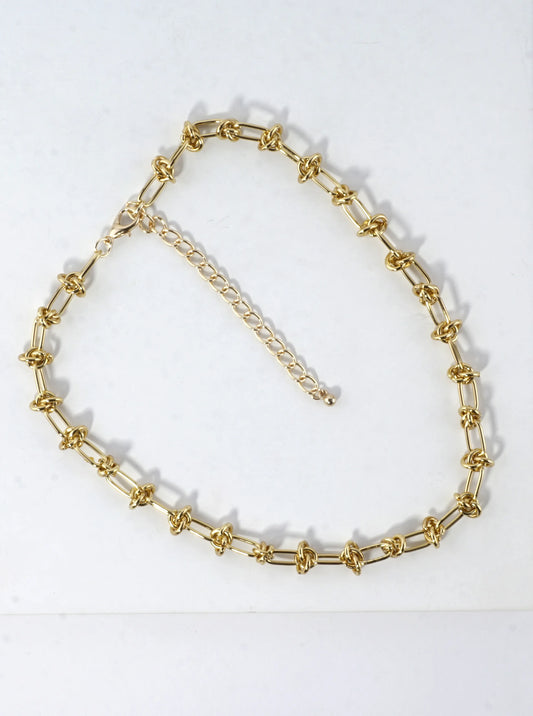 Stainless Steel Love Knot Chain 16 Inches