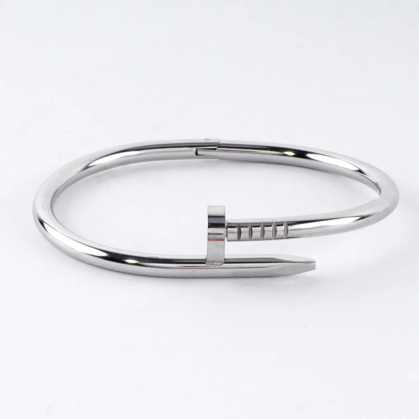 Stainless Steel Pinch Open Nail Cuff Bracelet