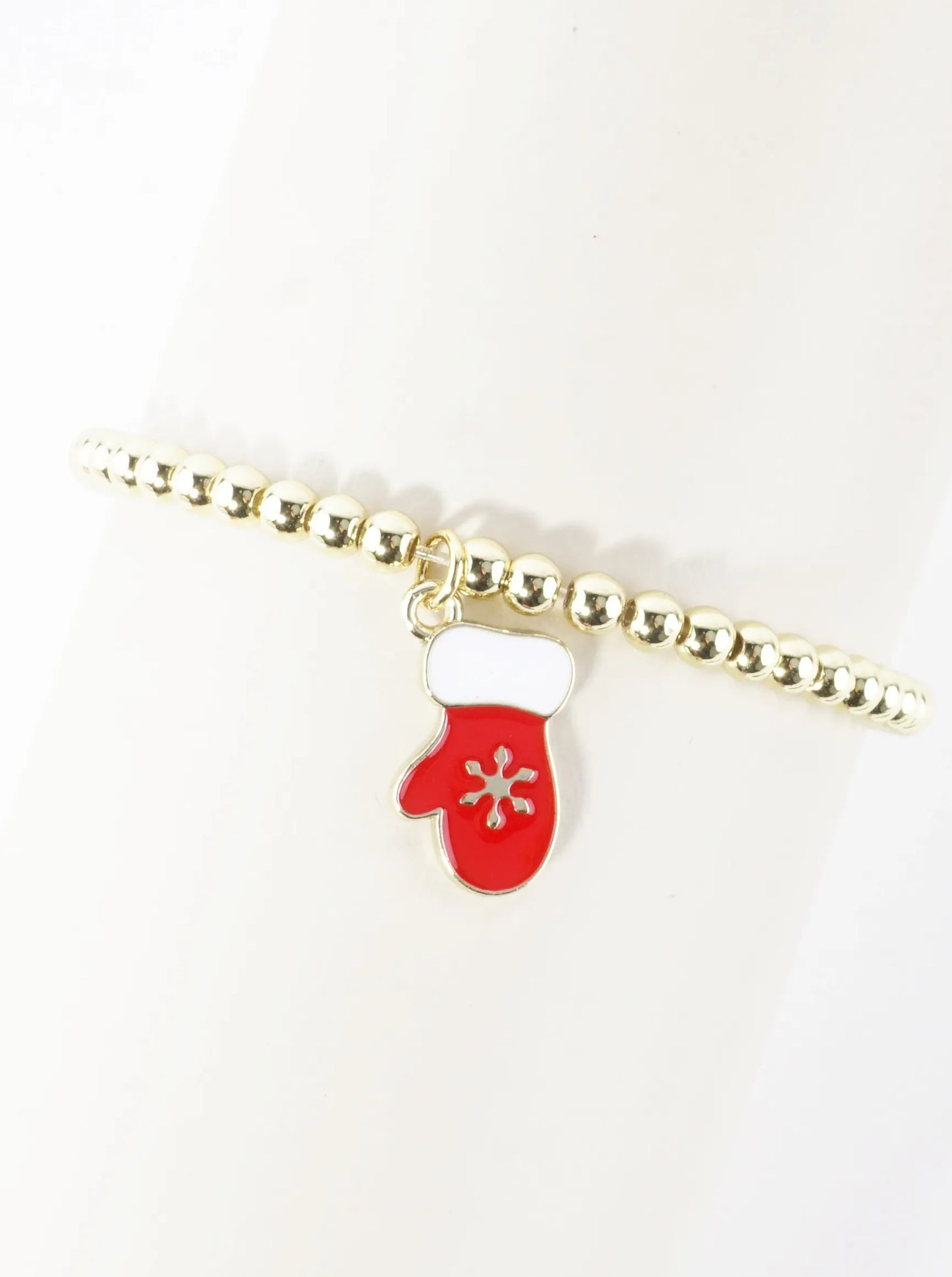 Stainless Steel Santas Glove Charm Bracelet