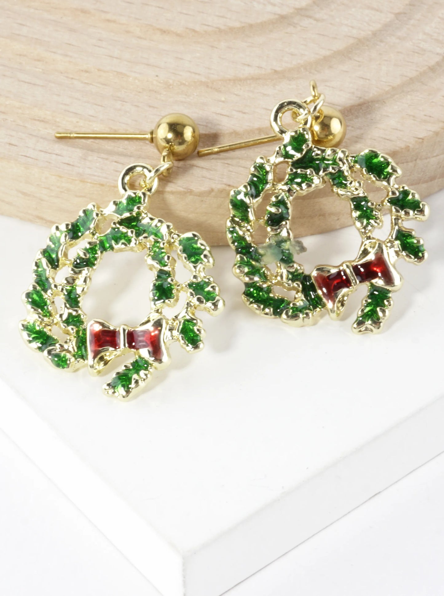 Stainless Steel Wreath Earrings