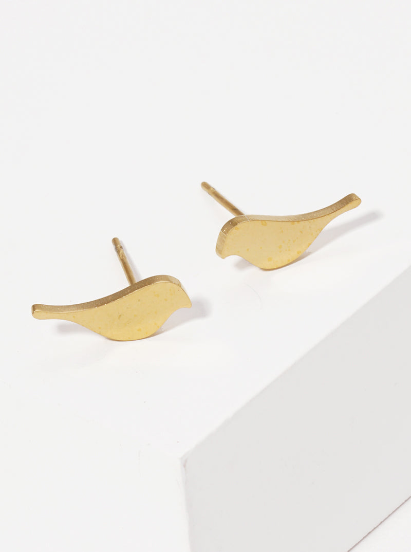 Stainless Steel Bird Animal Stud Earrings