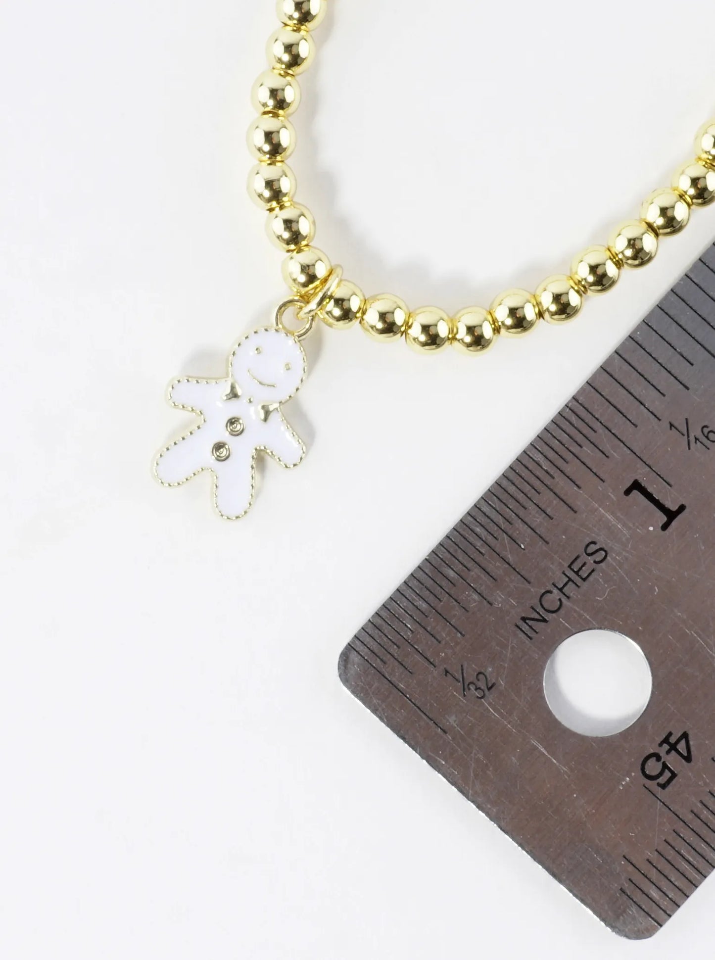 StainlessSteel Gingerbread Charm Bracelet