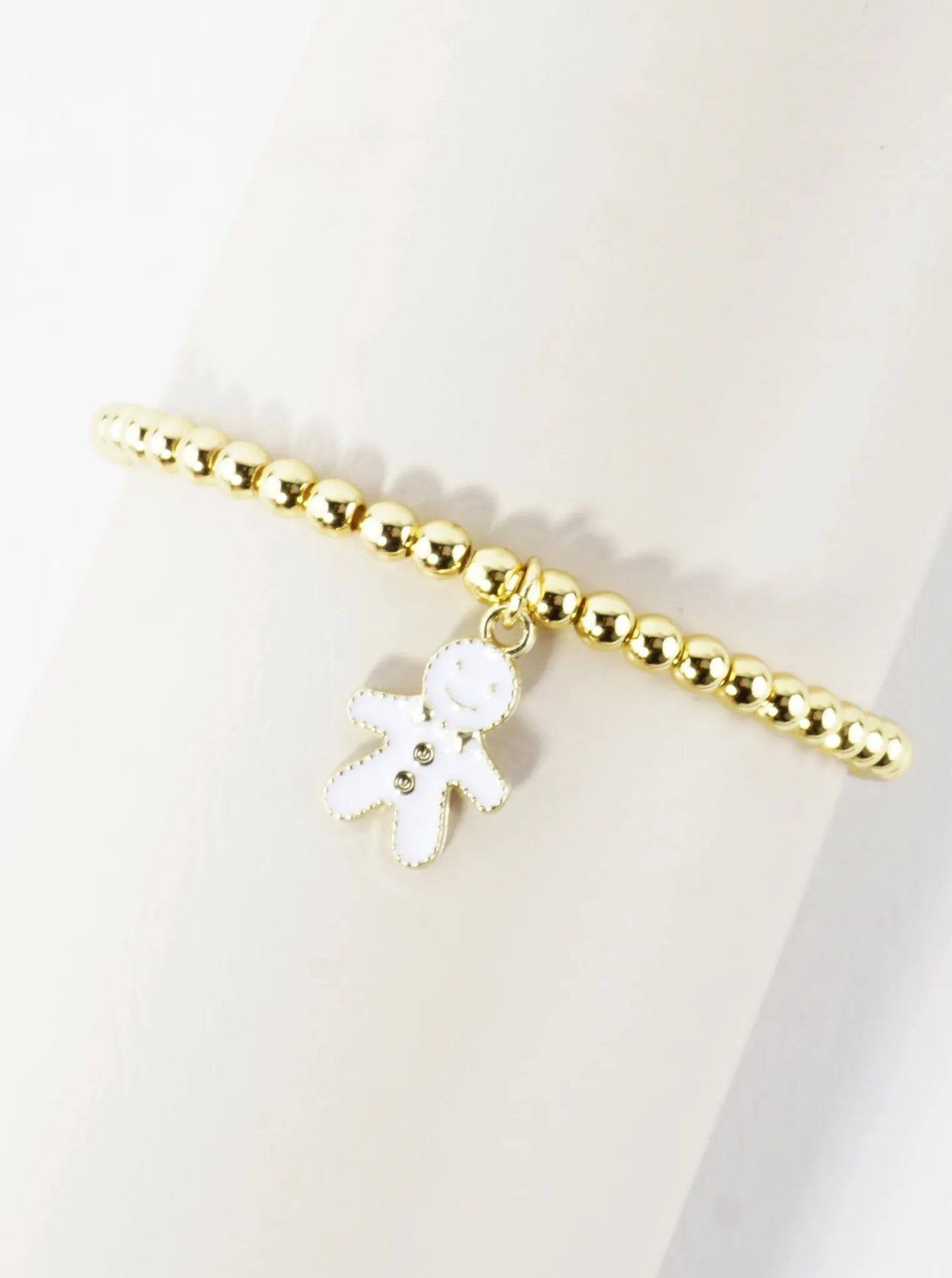 StainlessSteel Gingerbread Charm Bracelet