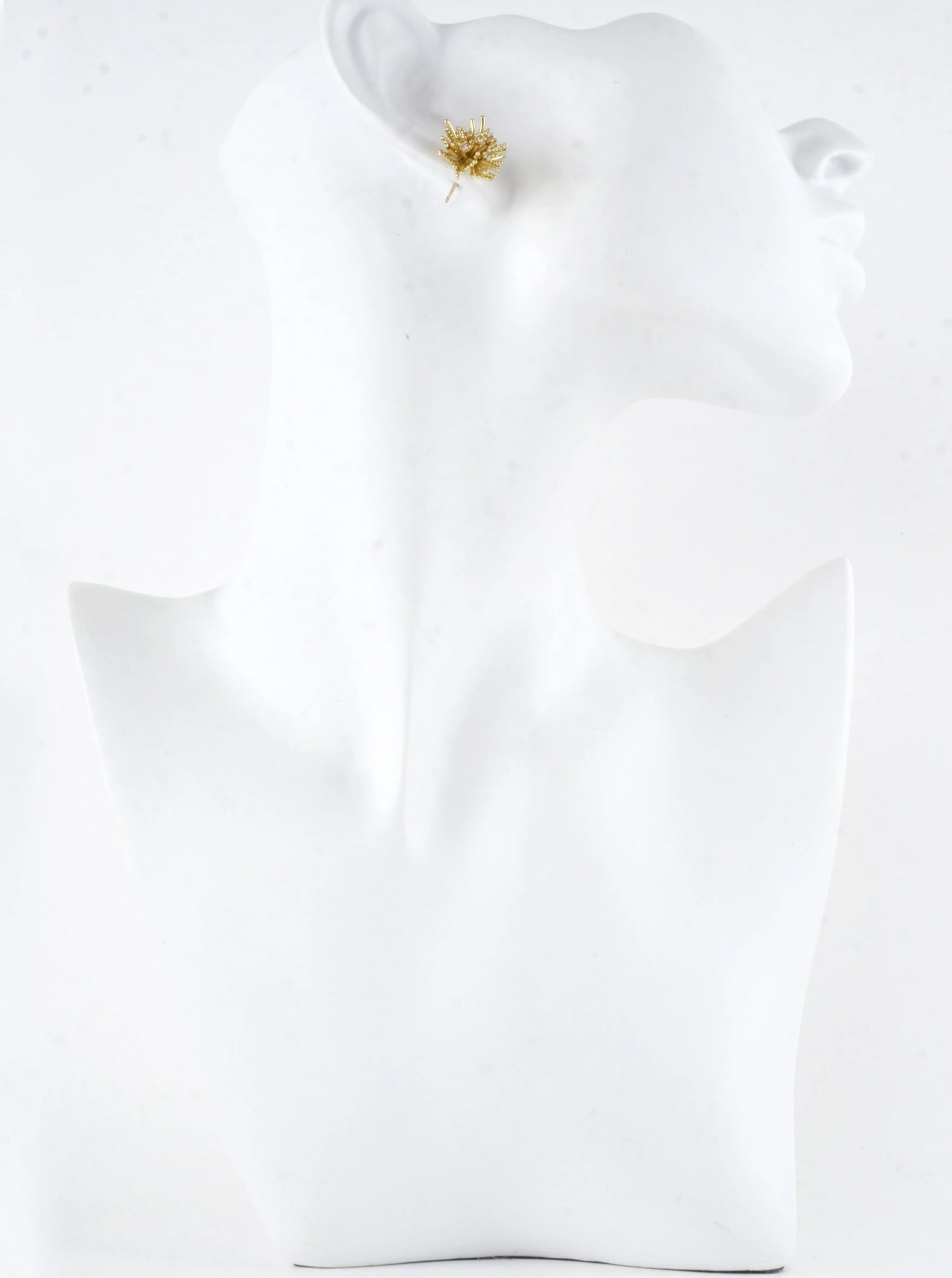 Starburst Textured Crystal Stud Earrings