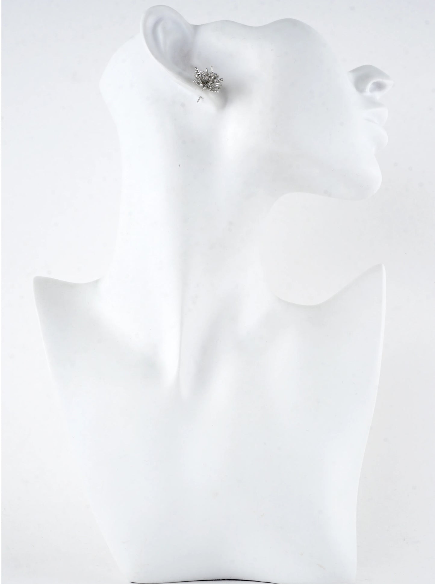 Starburst Textured Crystal Stud Earrings
